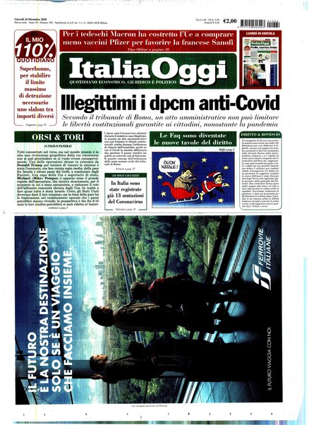 Italia oggi : quotidiano di economia finanza e politica